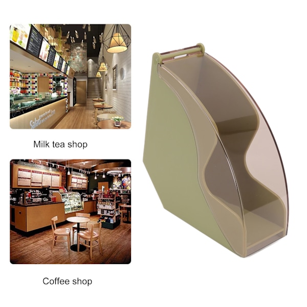 Kaffe Filterpapper Förvaringslåda Dammtät Plast Filterpapperställ Handbryggt Kaffe Filterhållare med Lock Grön