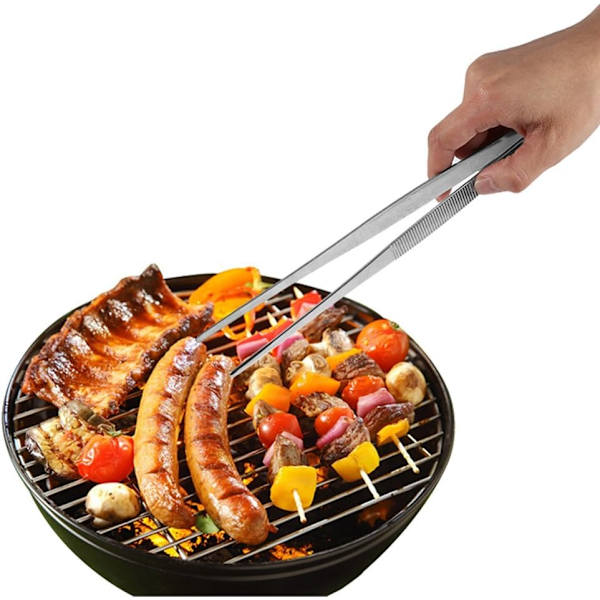 Kökstång, matpincett, 30 cm rostfritt stål köttång, matpincett, professionell lång kökspincesz för matlagning, reparation, skaldjur