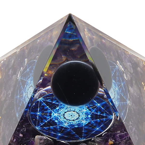 Kristallpyramid Exquisit Vacker Pyramid Power Stone Prydnad för Skrivbord Vardagsrum Sovrum Kontor Dekoration
