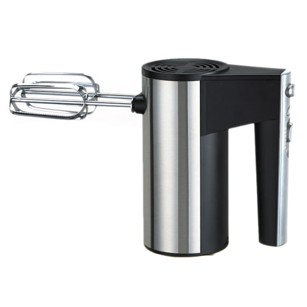 Elektrisk handmixer i rostfritt stål, 5 hastigheter, multifunktionell handhållen matvisp för köksbakning, tårta, EU-kontakt, 220 V, svart
