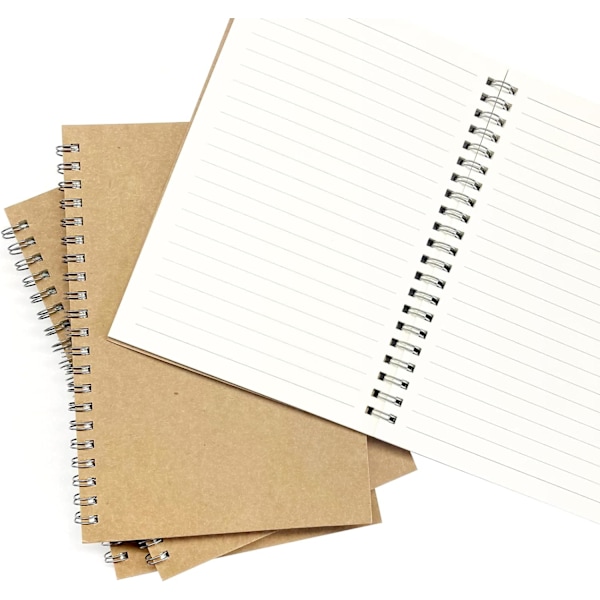 2-pack College Ruled Notebook, Mjukt gult omslag Spiral Notebook, Memo Notepad Skissbok, Studenter Kontor Affärsdagbok Spiralbok Journal, 100