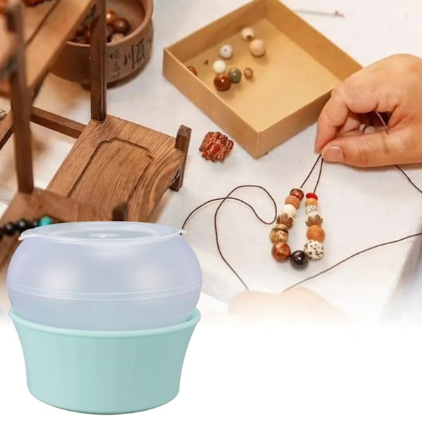 Elektrisk Pärlspinner Reversibel Steglös Hastighetsjustering Effektiv USB Pärlspinner för DIY Armband Halsband Grön