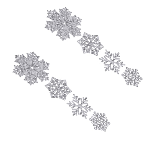 Jul Metall Scrapbooking Snöflingor Stansar, Tunn Stans för Exakt Korttillverkning & Prägling, Elegant Silver Snöflinga Design för Vinter