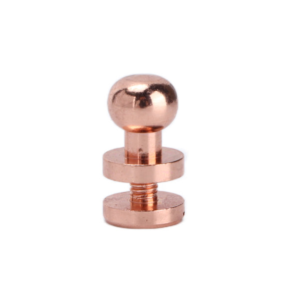 20 set mässingsnitar Anti Oxidation Rose Gold Bagage Hårdvara Tillbehör för Handväskor SkorLst8x7mm