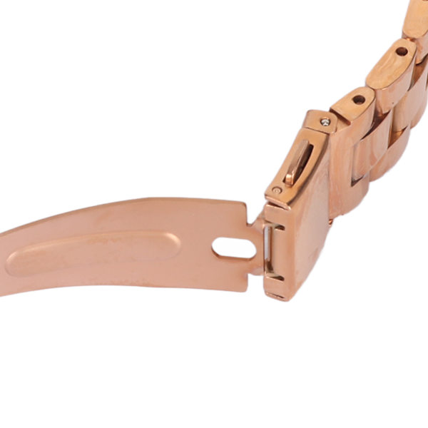 Smartwatch-armband i rostfritt stål, robust, justerbart, skyddande ersättningsarmband för Mi 7 NFC, roséguld