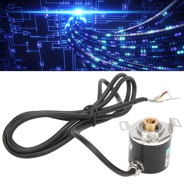 ABZ Inkremental 3-fas Encoder Halv Hål Axel 6mm Motorreducering Utrustning DC524V(C38S6G5-50Z-G24N )