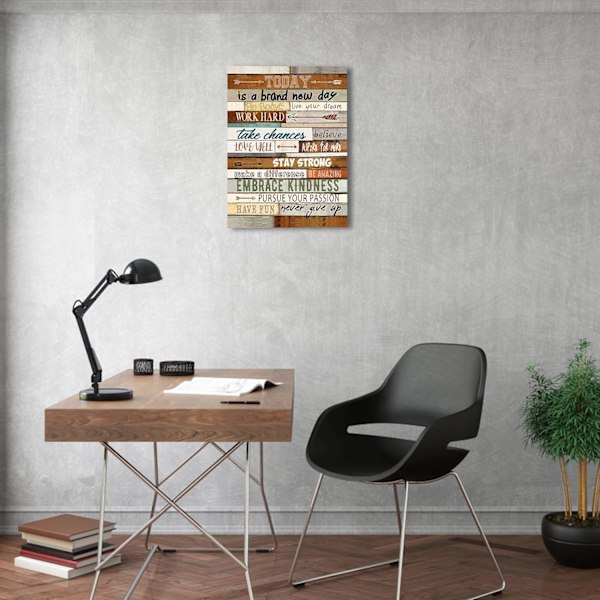 Inspirerande väggkonst för kontor, motiverande affischer, citat, kontorsväggdekor, canvas-tryck, inramad bild, positiva affirmationer, väggdekor för