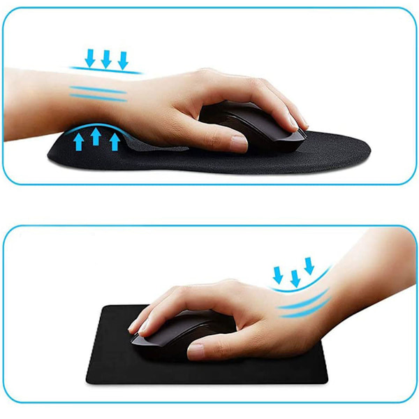 Musmatta set, ergonomiskt handledsstöd set, med memory foam
