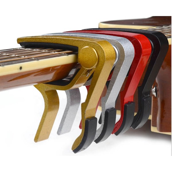 4 stycken Gitarrkapo av Aluminium, Universal, Akustisk och Klassisk Elektrisk Gitarr, Bas, Banjo, Violin, Mandolin, Ukulele Alla Typer Lättviktig