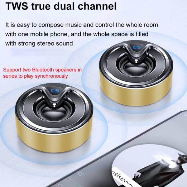 Aluminiumlegering Bluetooth ljudkort mobiltelefon dator liten