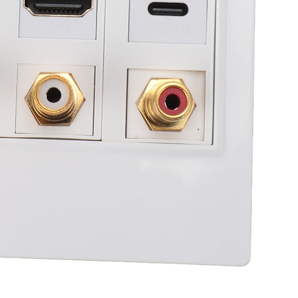 HD Optisk Väggplatta 6 Port CAT6 USB C RCA Väggplatta 3840x2160 Upplösning Undvik Röra HD Multimedia Interface Väggplatta