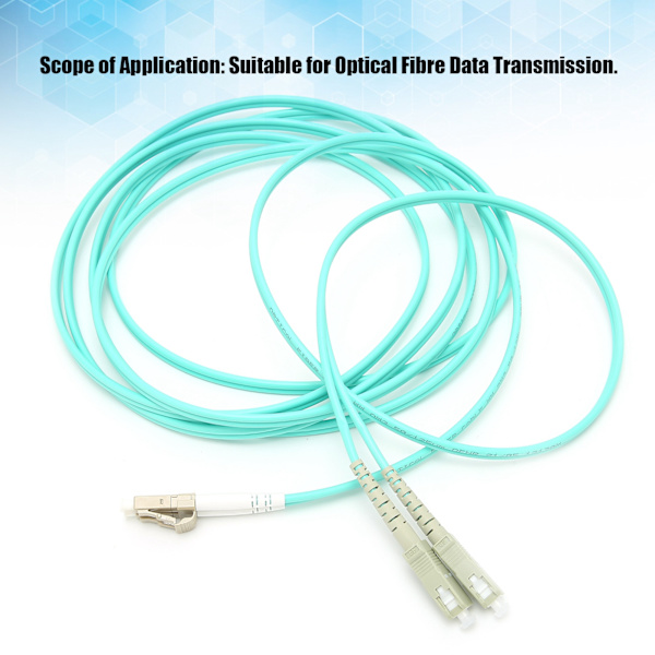 Optisk kabel LC UPC SC UPC MultiMode DualCore optisk fiber för dataöverföring.
