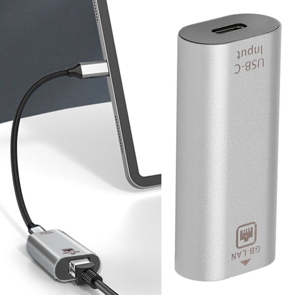 JORINDO Ethernet-adapter, ingen drivrutin, enkel att använda, typ C-gränssnitt, USBC Ethernet-adapter för telefoner, datorer och surfplattor