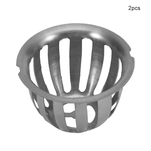2 st rostfritt stål rund form anti-blockering takavlopp golvavlopp för trädgård balkong (75 mm)