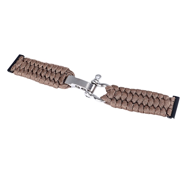Ersättningsflätat klockarmband för Suunto7, andningsbart mjukt legeringsspänne, flätad ögla, armbandsrem 24mm Brun