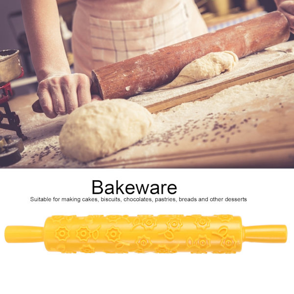 Fondant Cake Embossing Kavel Bakning Deg Rulle Cookies Biscuits Dekorera Verktyg Blommönster