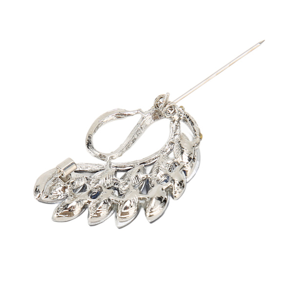 Brosch Pin Glänande Glittrande Elegant Blå Djur Strass Broscher Pins för Fest