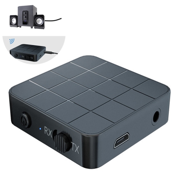 Bluetooth Adapter, Bluetooth Transmitter Receiver 5.0, 2-i-1 Bluetooth Adapter, Mini Portable RCA & 3,5 mm AUX-kompatibel, Low Latency HD-ljud för