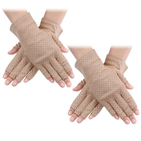 Anti-UV fingerlösa handskar Dam solskyddshandskar Cykelhandskar Ridhandskar Dam halkfria solskyddshandskar Sommar utomhuskörning