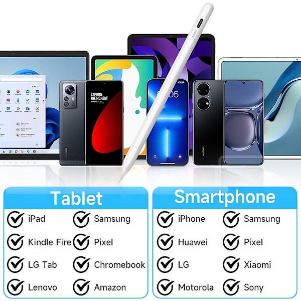 Universal Stylus Penna För Android IOS Windows Touch Penna För iPad Iphone Penna Surfplatta Mobiltelefon Stylus Penna För Samsung Huawei Lenovo pink