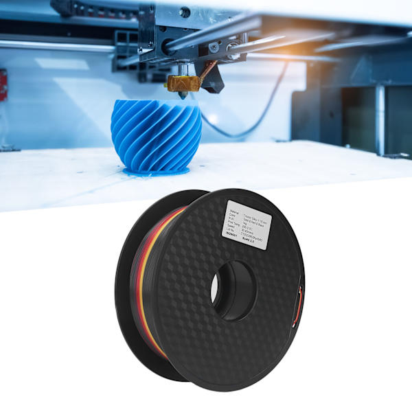 Silke Filament 1.75mm PLA Trippel Färg Guld Röd Svart Stark Hållfasthet 3D-skrivarfilament