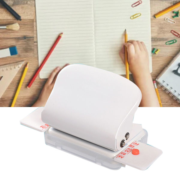 Mini Bokbindningsmaskin Flera Hål Snabb Exakt Manuell Spiralbindningsmaskin för Kontor Skola Hem Vit