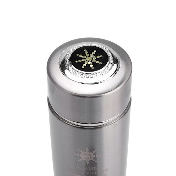 Rostfritt alkaliskt vattenflaska bärbar nano balans bio energi lonizer kopp kolv (Silver)