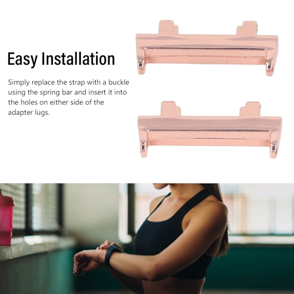 Klockarmbandsanslutning Rostfritt Stål Klockarmbandsanslutning för Amazfit Active A2212 med 22mm Innerdiameter Roséguld