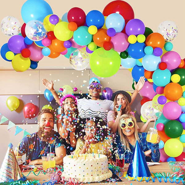 Färgglada ballonger [Förpackning om 100], Heliumballonger, Hållbara ballonger