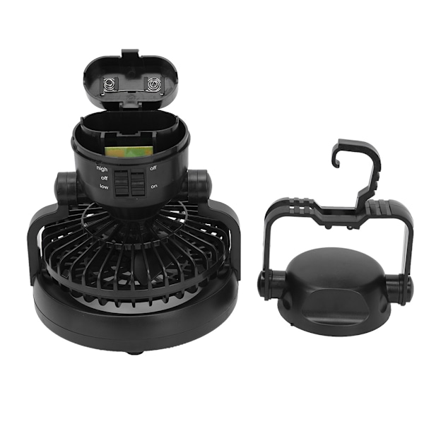 LED Tält Camping Ljus Takfläkt Lampa 360 Grader Rotation Lykta för Utomhusaktiviteter