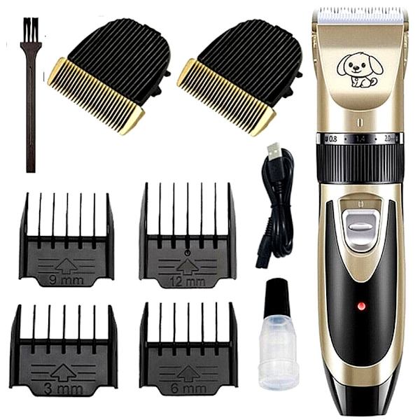 Hund Katt Husdjur Grooming Kit Uppladdningsbar Sladdlös Elektrisk Hårklippare Trimmer Set