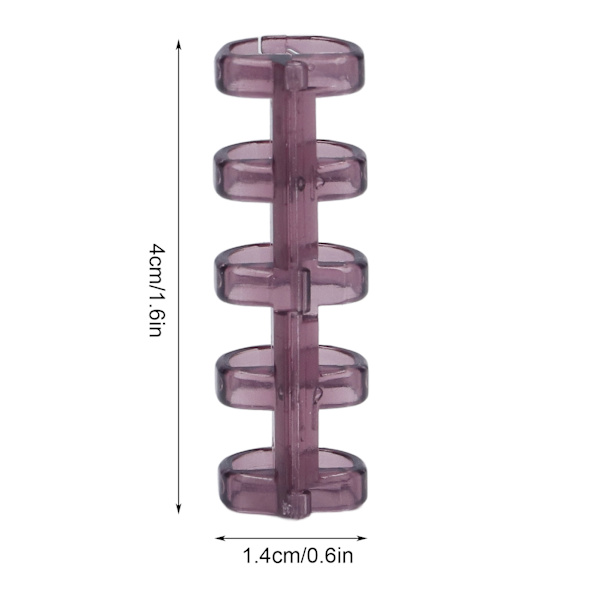 20 st bindningsringar segmenterad design rymmer 60 ark 11 mm bindningstjocklek kontorsmaterial lila