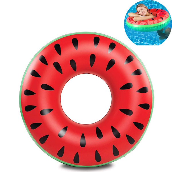 Vuxen simring simring vattenmelon melon röd simring simring vattenring luftmadrass vattenleksaker simbassäng flytande matta