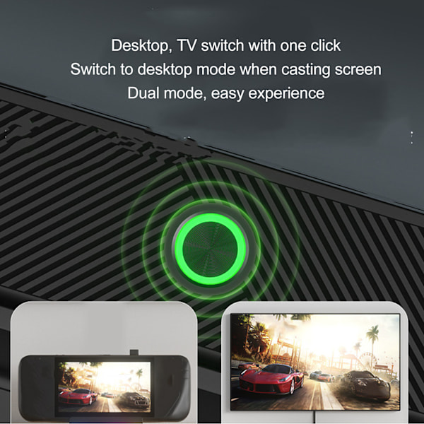 för Steam Deck Docking Station HD Multimedia Interface 2.0 4K 5 i 1 Hub Spelkonsol Docking Station med RGB-lampor