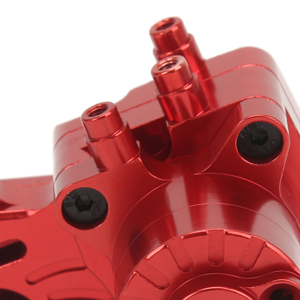 Växellåda Komplett Transmissionshus Aluminiumlegering Växellåda Skalhölje för Axial Capra 1.9 UTB Röd