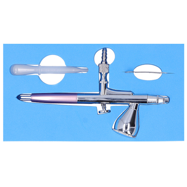 G1/8 Airbrush Spray Gun Kit Färgspruta Konstset för Modellutskrift HeminredningRosa