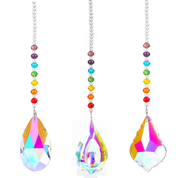 3st Crystal Glas Ball Prism Daylighter för ljuskrona trädgård