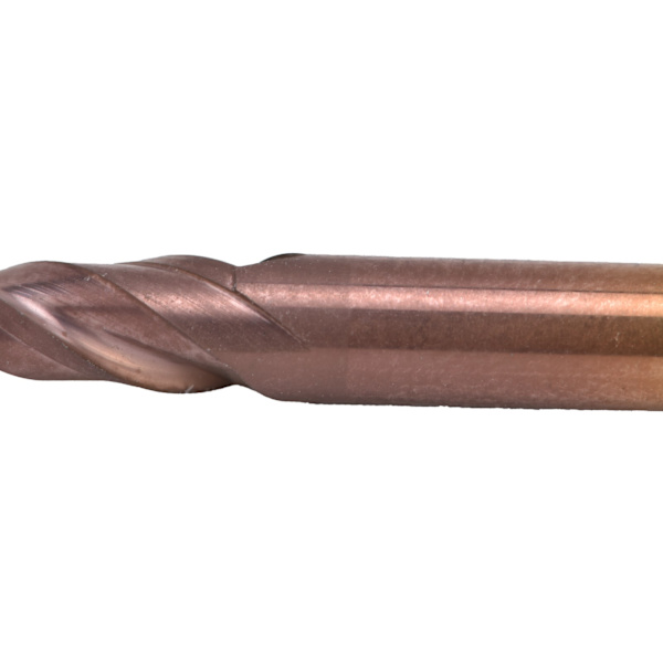 Fräsverktyg med konisk kullager, hårdmetall i volfram, belagd för ändfräsning, spårning R0.25x20.5xD4x50