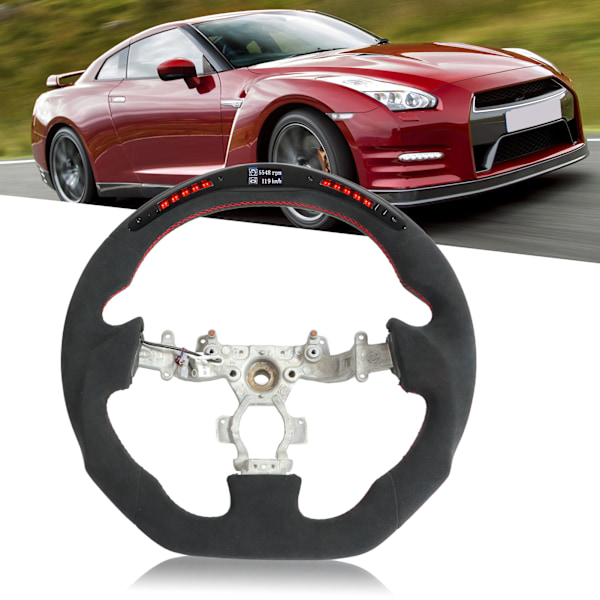 Suede LED-display med växlingslampor, rattbyte för Nissan GTR R35 2009-2016