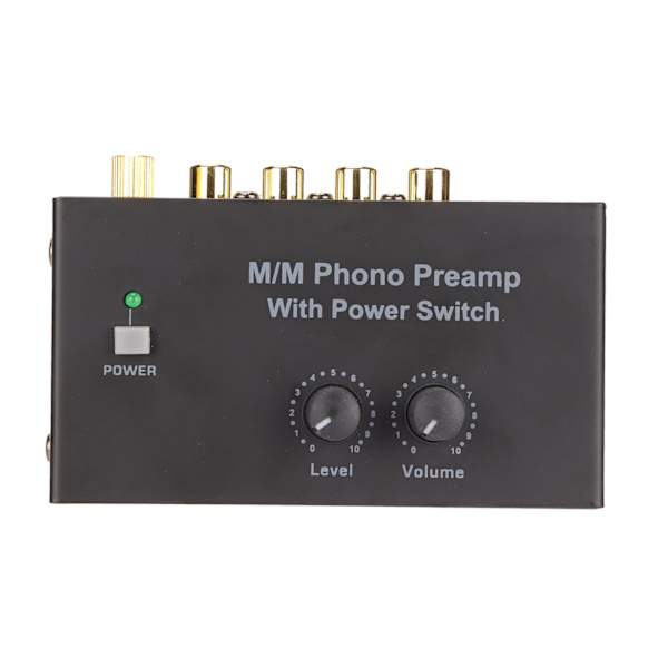 PP500P Phono Preamp Professionell Ljudlös Drift Skivspelare Preamplifier med DC 12V Adapter  100‑240V