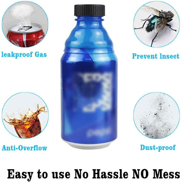 6 stycken läskburklock återanvändbara läsklock 6 $ Transparent läskburklock 6 stycken BPA-fria återanvändbara läsklock 6 $ förpackningar med dryckesläskpopburkar