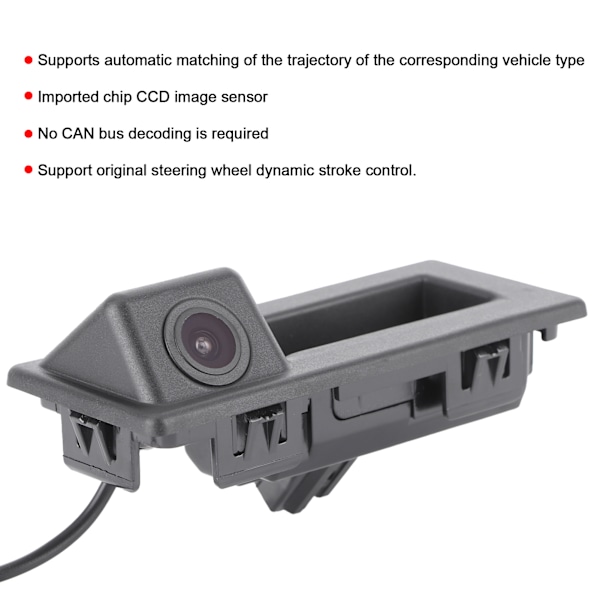Backkamera för Bagagelucka Original Dynamisk Trajektor Passar för A4/A3/A4L/Q3/S3/Q4