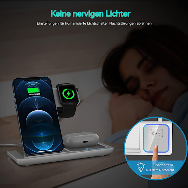 Trådlös Powerbank för Apple Watch Ultra 8 7 6 SE 5 4 3, Portabel Laddare med 18W Dubbel Utgång för Snabb Uppladdning, Miljövänlig Litiumpolymer