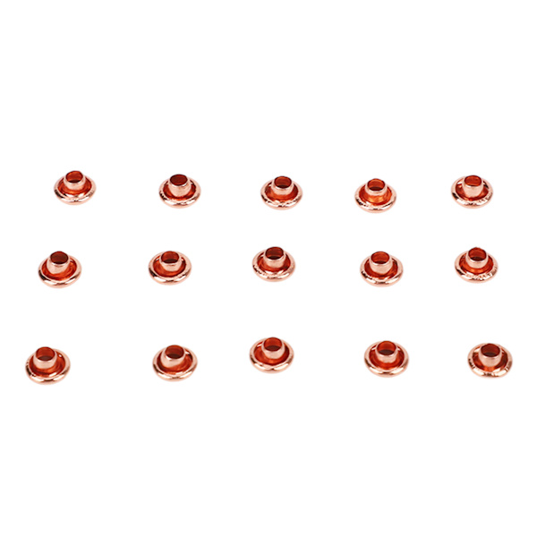 100 set metallnitar rosguld stark glans hög hårdhet metall lädernitar för DIY läderhantverk bälten 6x8mm