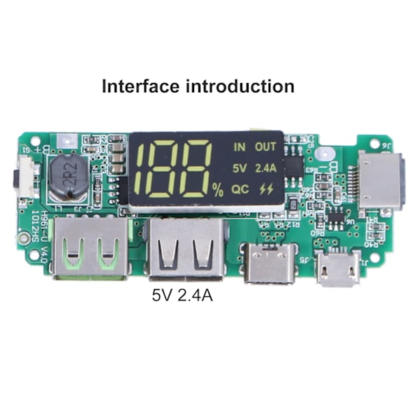 4 st Mobila Strömadapterkort Dubbla USB 5V 2.4A Modul med Överladdningsskydd