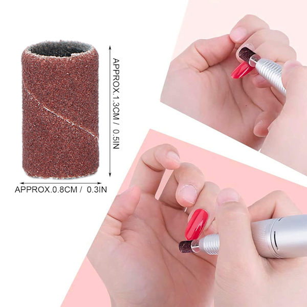 100 st slipband för naglar Pedikyr Manikyr Polering Ta bort död hud Nagelborrband 240#