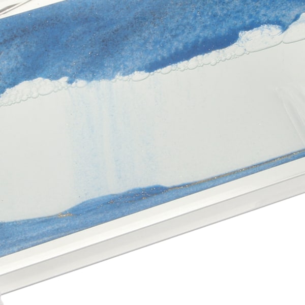 7 tum rörlig sandkonstbild 3D djuphavs dynamisk sandskap rektangel flytande sand dekor för kontor skrivbord konst dekor blå