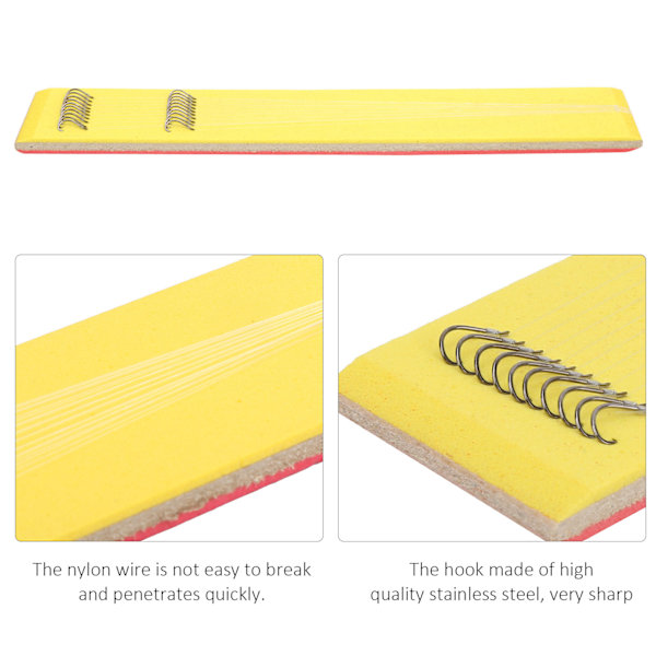 10 st nr 4 Izu fiskekrokar monolin rostfria krokar Tiein nylon nr 0,8 fiskelina