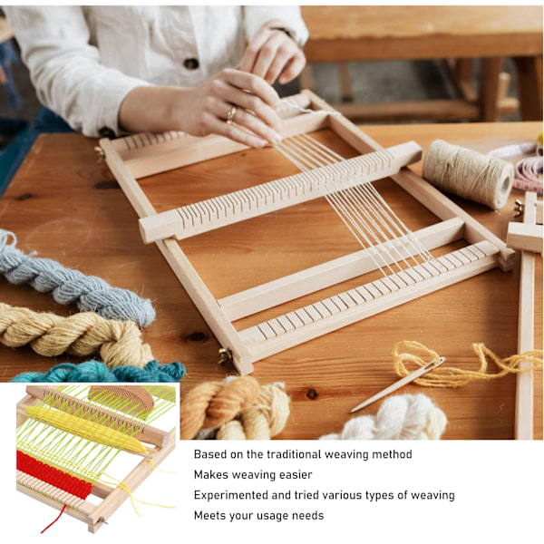 Vävram Enkel Användning DIY Hantverk Trä Vävram Kit för Barn Nybörjare