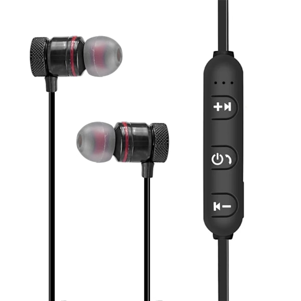 Bluetooth-hörlurar Magnetiska Sport 4.1 Trådlösa Handsfree Headset Halsband Hörlurar Stereo Hörlurar för iPhone Android Gold